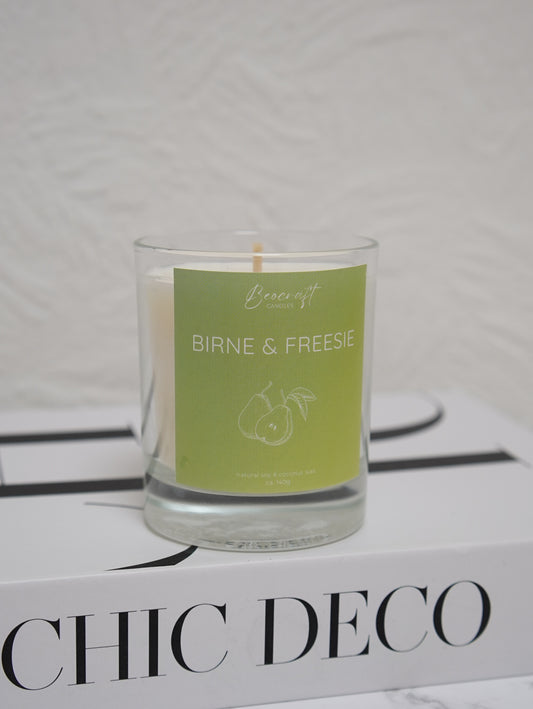 Duftkerze - Birne & Freesie